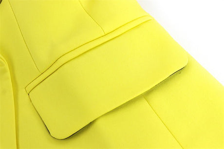 Rosalba Blazer - Tailored Double - Breasted Silhouette - Modern Flair - Slim - Fitting Shape - Vibrant Electric - Decorative Buttons