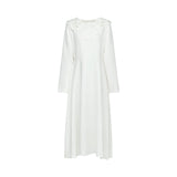 Rosalba Floral Midi Dress Long Sleeve High Waist A - Line Cut Out Design