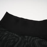 Rosalba Top Black Faux Fur Tulle & Faux Mink Fur