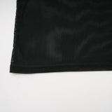 Rosalba Top Black Faux Fur Tulle & Faux Mink Fur