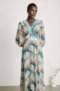 Rosalee Vneck floralprint midi dress