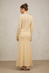Rosalie Neutrals Pointelle Knit Cardigan & Skirt