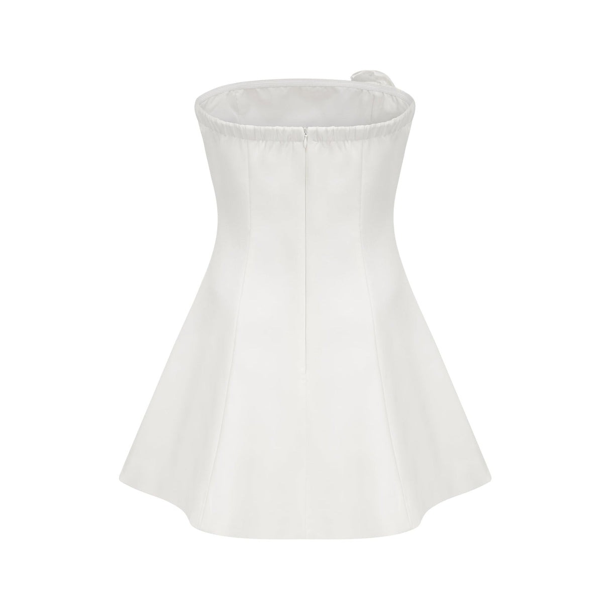 Rosalie white fauxflower mini dress