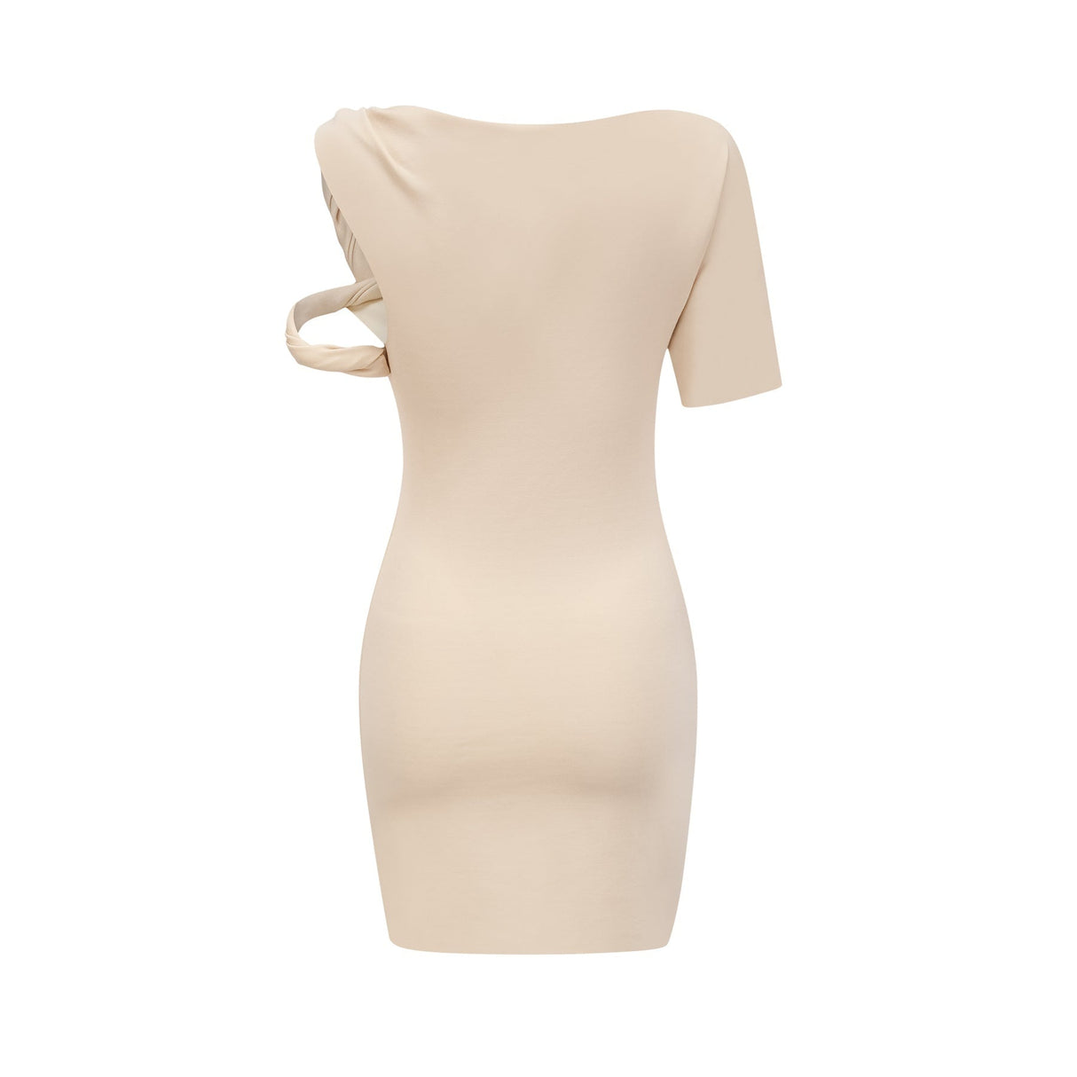 Rosalinda neutrals twiststrap mini dress