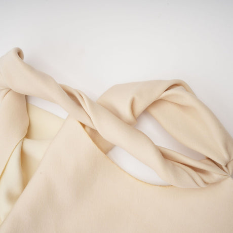 Rosalinda neutrals twiststrap mini dress