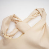 Rosalinda neutrals twiststrap mini dress