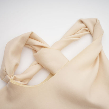 Rosalinda neutrals twiststrap mini dress