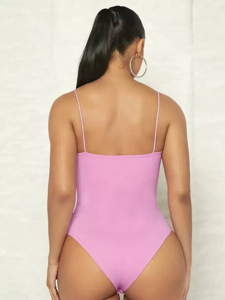 Rosanna Bodysuit - High Stretch Fabric Elasticity - Backless - Slim Fit Type - Sleeveless Length - Casual Style - Premium Quality - Modern Look