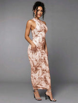 Rosanna Maxi Dress - High Stretch Fabric Elasticity - Slim Fit Type - Refined Style - Sleeveless Description - Ruched - Waist Line Mid Waist