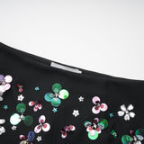 Roseline black embellished shorts