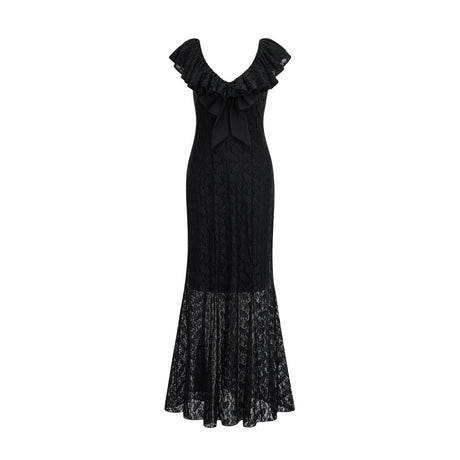 Roseline ruffledtrim florallace gown