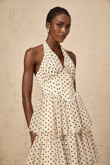 Rosetta Midi Dress Polkadot Tiered Tulle Structure