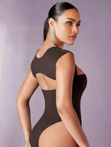 Rowan Bodysuit - High Stretch Elasticity - Slim Fit - Casual Style - Sleeveless Length - Sweetheart Neckline - Natural (mid Waist) Waist Line