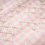 Rowan Mini Dress Pink Halterneck with Faux Pearl Embellishment