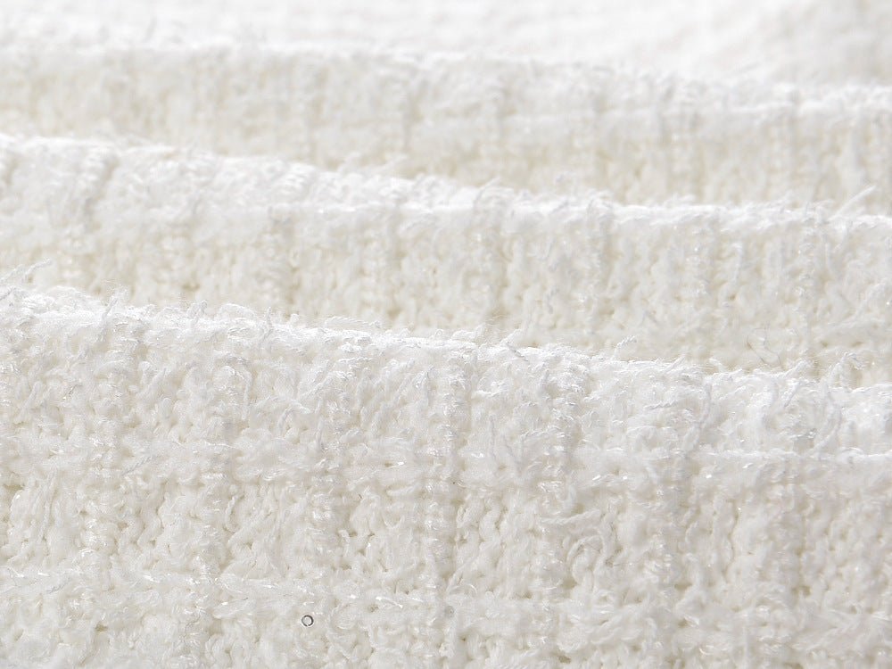 Ruby Dress - A - Line Silhouette - Tailored Fit - Textured Fabric - Button Detailing - Chic Vintage - Inspired Look