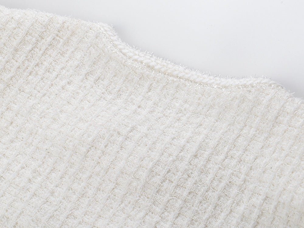 Ruby Dress - A - Line Silhouette - Tailored Fit - Textured Fabric - Button Detailing - Chic Vintage - Inspired Look