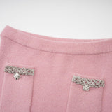 Ruby Jacket & Skirt Crystal Pink Matching Set