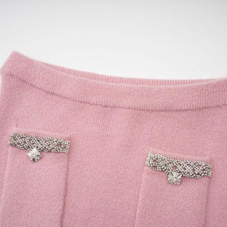 Ruby Jacket & Skirt Crystal Pink Matching Set