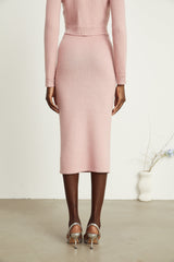 Ruby Jacket & Skirt Crystal Pink Matching Set