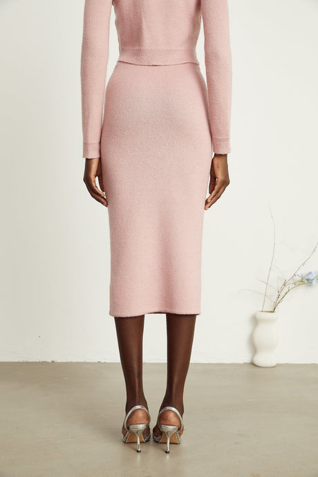 Ruby Jacket & Skirt Crystal Pink Matching Set