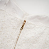 Rylan Midi Dress White Cut Out Belted Spaghetti Straps