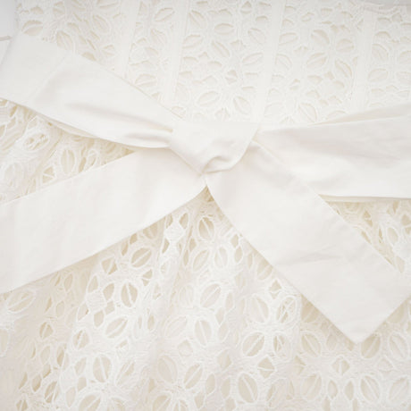 Rylan Midi Dress White Cut Out Belted Spaghetti Straps