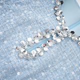 Rylee Mini Dress Blue Tweed Sequin Embellished