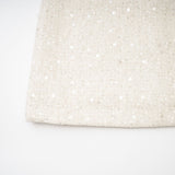 Rylee Mini Dress Blue Tweed Sequin Embellished in White