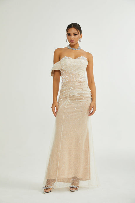 Sabine faux pearlembellished maxi dress