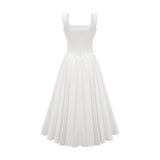 Sadie white pleated corset gown dress