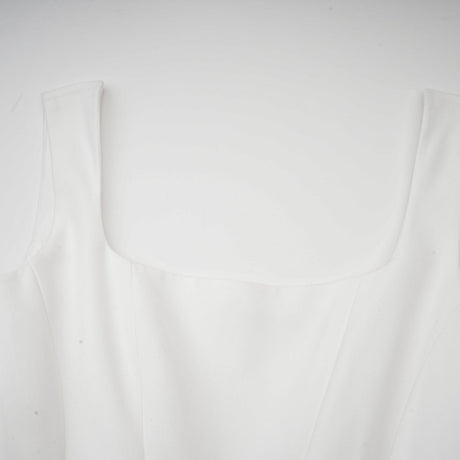 Sadie white pleated corset gown dress