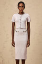 Sage Top & Skirt Set Beaded Knit & - Purple Embellished Matching Outfit