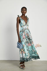 Saira tieshoulder midi dress