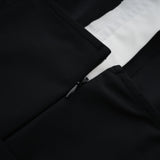 Samantha Maxi Dress Black Open - Back Faux - Pearl Detail