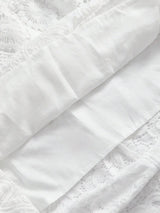 Samantha Midi Dress - Round Neck - Wedding - Flared Hem - High Waist - Elegant Style