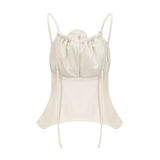 Sancia floralappliqué leather top
