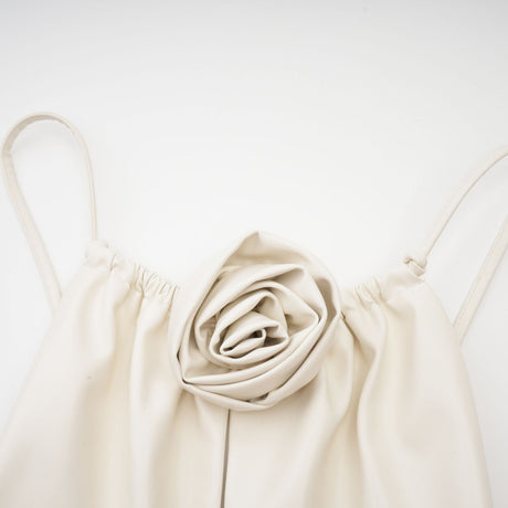 Sancia floralappliqué leather top