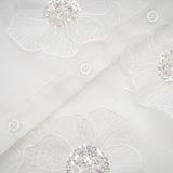 Sandra Shirt Sandra White Crystal Embellished Sheer Shirt