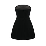 Sandrine crystalembellished velvet mini dress