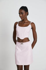Sandrine ginghamcheck top  skirt matching set