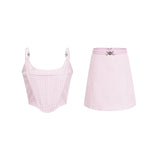 Sandrine ginghamcheck top  skirt matching set