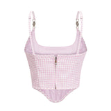 Sandrine ginghamcheck top  skirt matching set