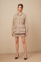 Santa Jacket & Culottes Khaki Twill Set