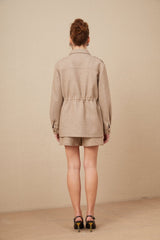 Santa Jacket & Culottes Khaki Twill Set