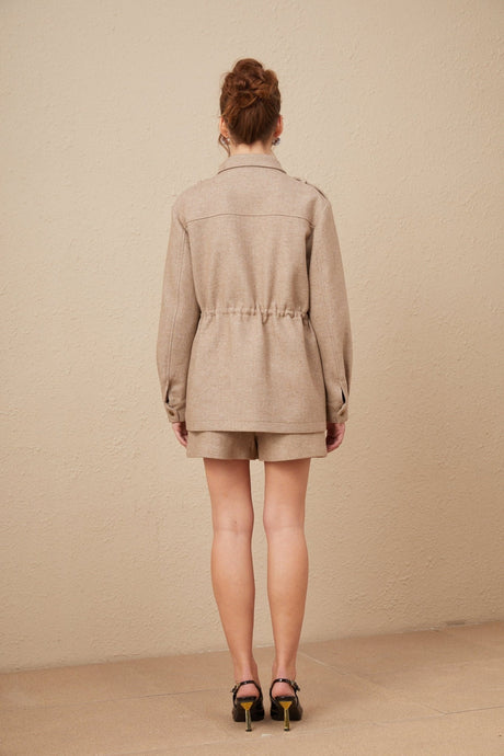 Santa Jacket & Culottes Khaki Twill Set