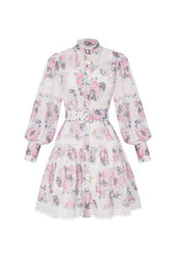 Santa Pink Floral Lace Dress