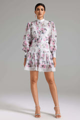 Santa Pink Floral Lace Dress