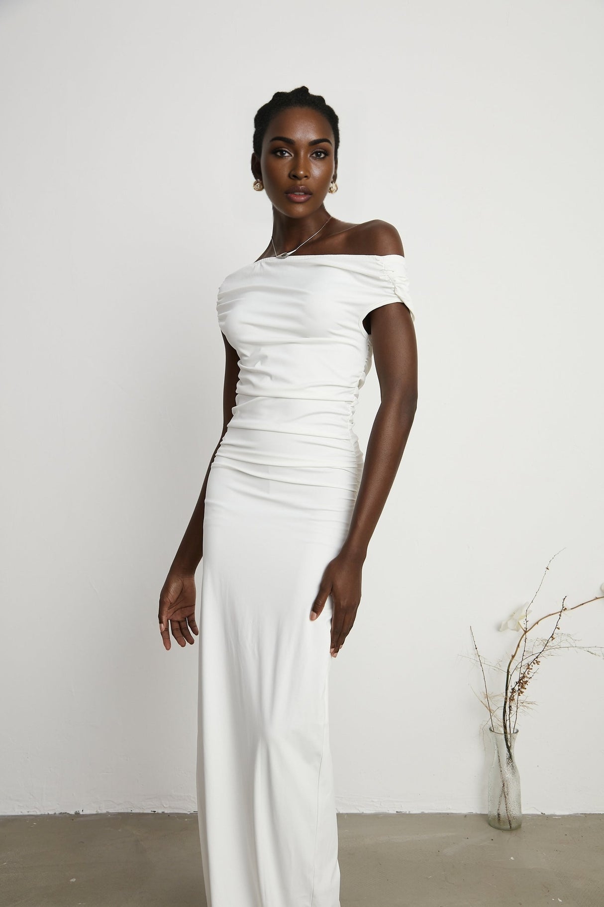 Sapphire offshoulder maxi dress