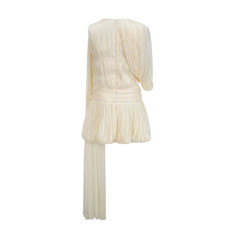 Sara Mini Dress Pleated Ribbon Detail & Glitter Bubble Hem