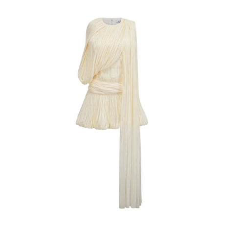 Sara Mini Dress Pleated Ribbon Detail & Glitter Bubble Hem
